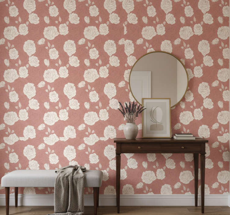 Papel de parede corredor arranjo delicado - TenStickers