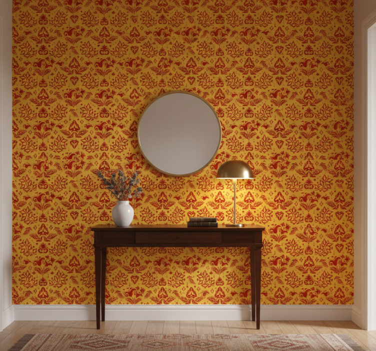 Papel de parede corredor estilo botânico - TenStickers