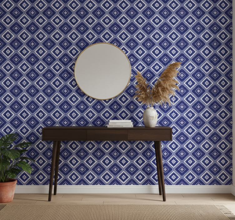 Papel de parede corredor mosaico de azulejos modernos - TenStickers