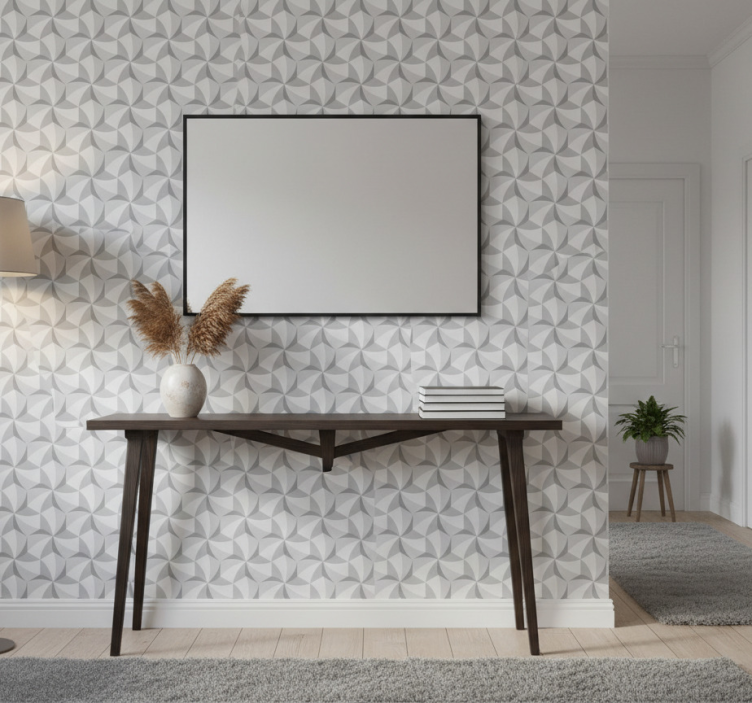 Papel de parede corredor padrão espiral abstrato - TenStickers