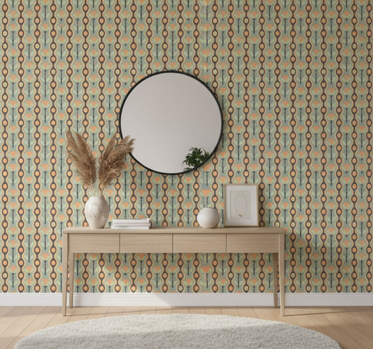 Papel de parede corredor pétalas abstratas - TenStickers