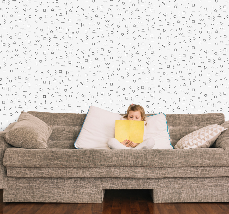 papel de parede infantil Figuras de memphis - TenStickers