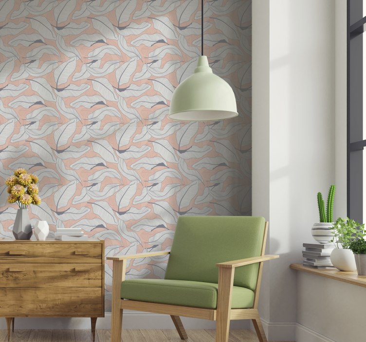 Papel de parede floral Folhas tropicais - TenStickers