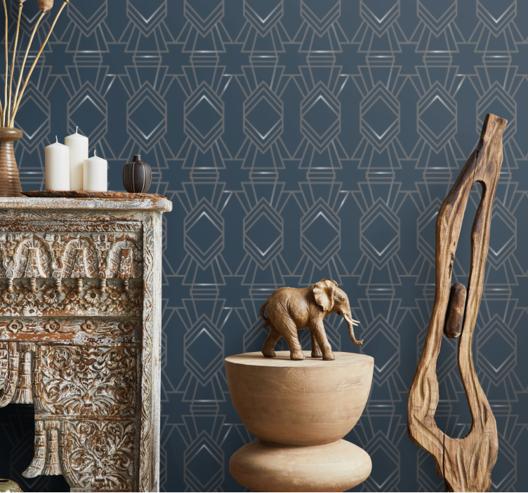 Papel de parede clássico losango art déco - TenStickers