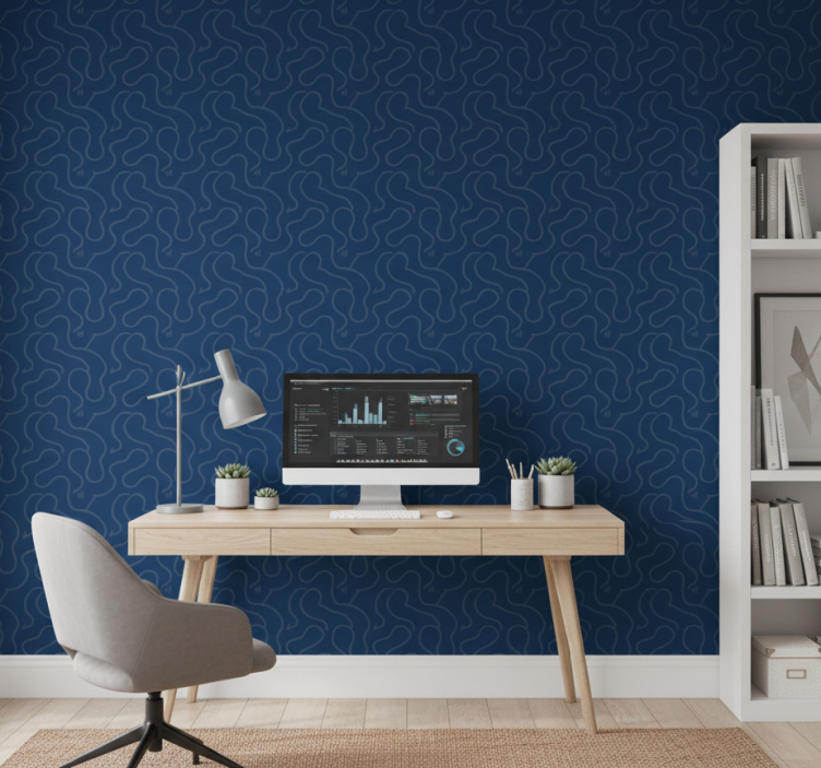 Papel de parede escritório azul céu noturno - TenStickers