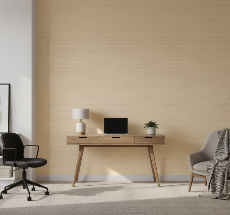 Papel de parede escritório bege - TenStickers