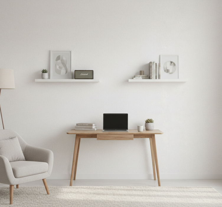 Papel de parede escritório branco translúcido - TenStickers