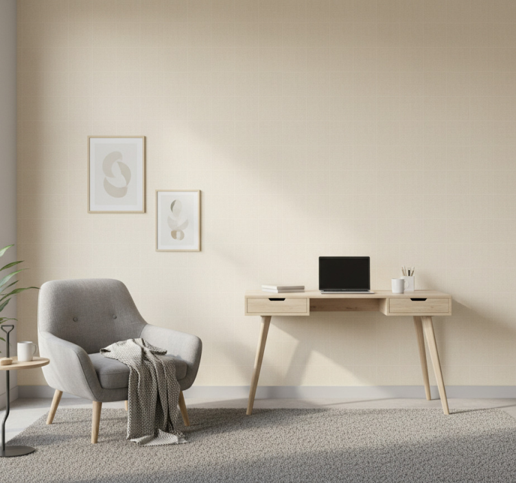 Papel de parede escritório cor bone translúcido - TenStickers