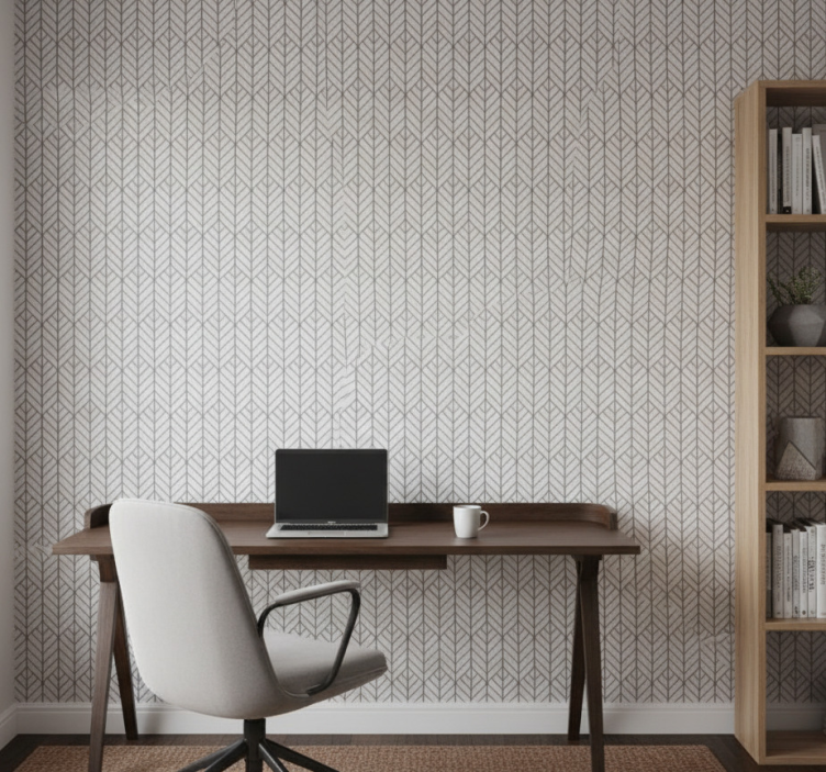 Papel de parede escritório estor folhas elegantes - TenStickers