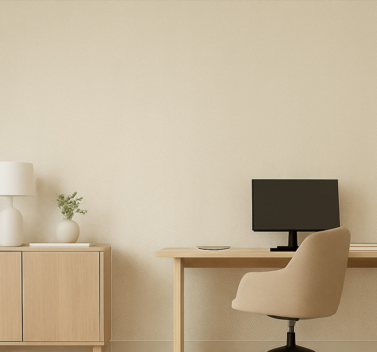papel de parede escritorio padrão de tecido de linho - TenStickers