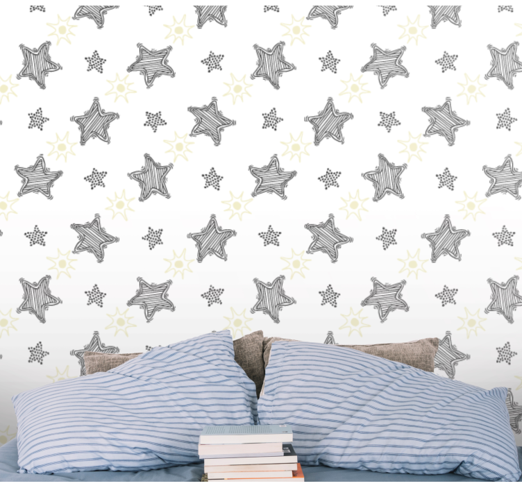 Papel de parede estrelas motivo estrelado - TenStickers