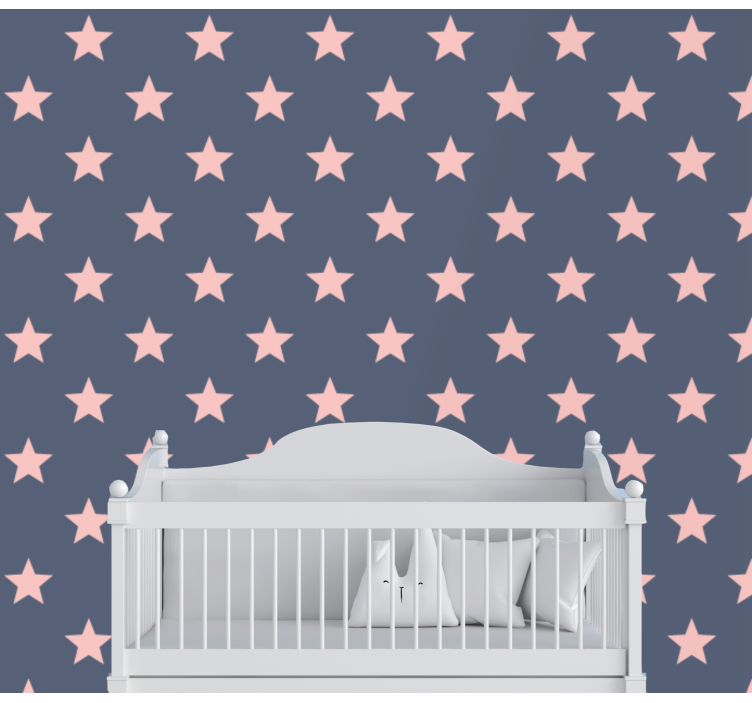 Papel de parede estrelas padrão de noite estrelada - TenStickers