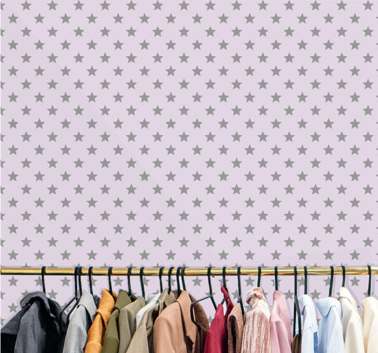 Papel de parede estrelas padrões estrelados - TenStickers