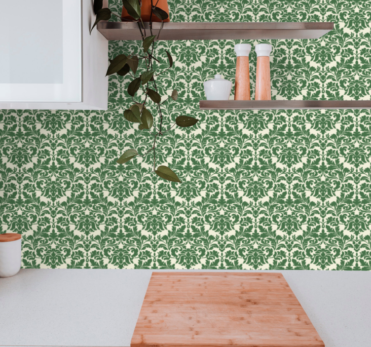 papel de parede floral botânico ornamentado - TenStickers