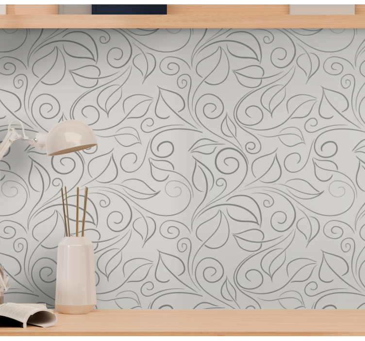 Papel de parede folhas folhagem ornamental - TenStickers