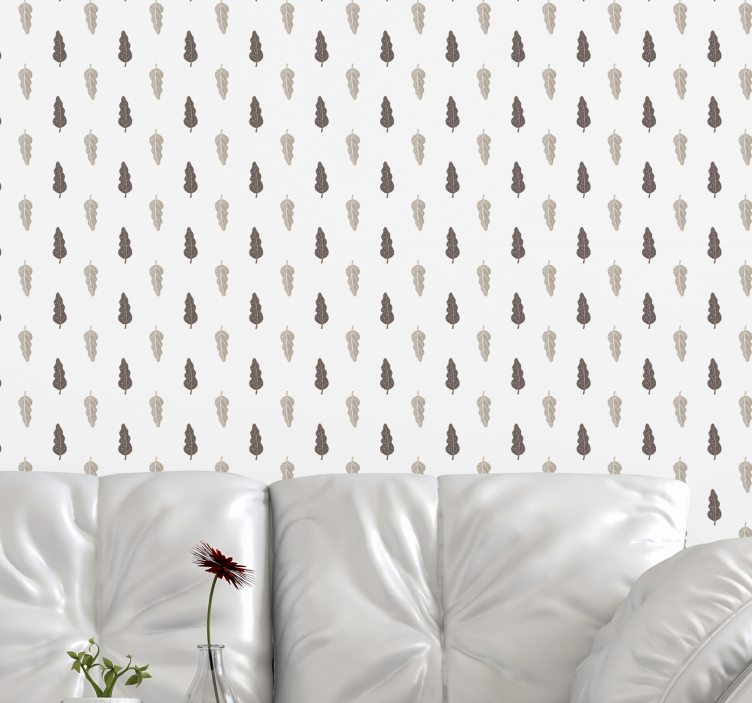 Papel de parede nórdicos padrão elegante de abeto - TenStickers