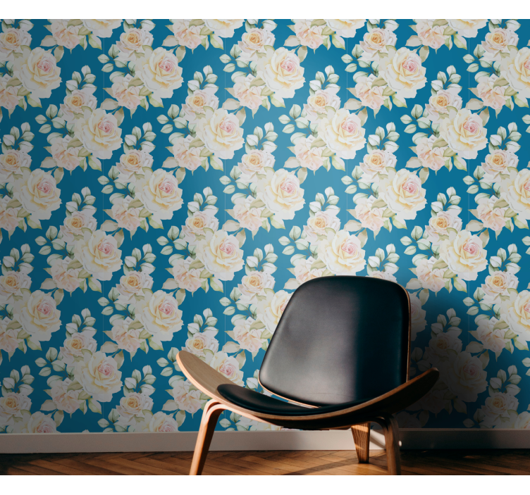 papel de parede floral rosas florais elegantes - TenStickers