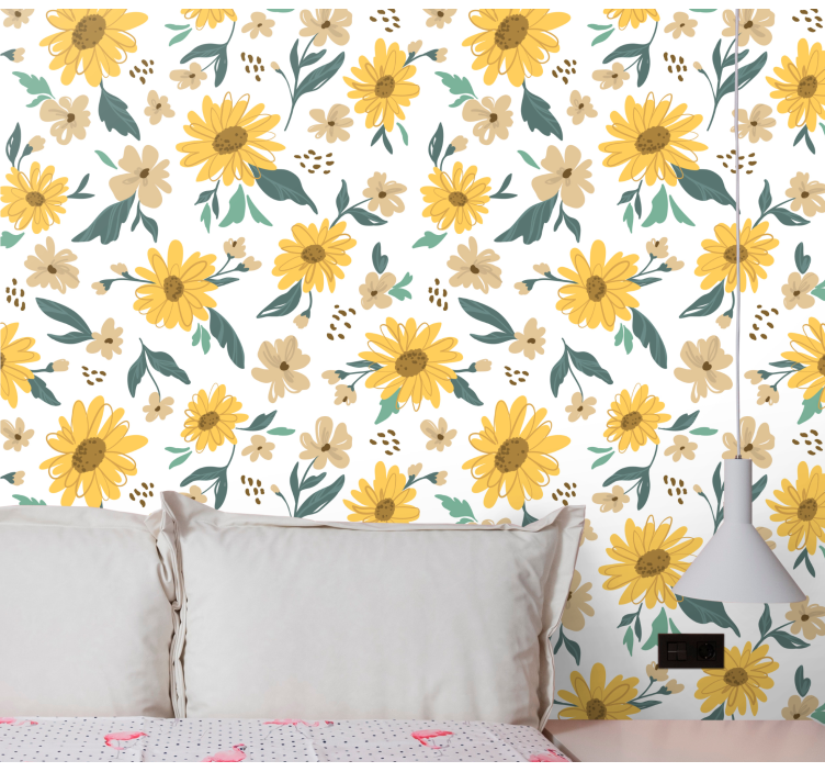 papel de parede flores arranjo floral - TenStickers