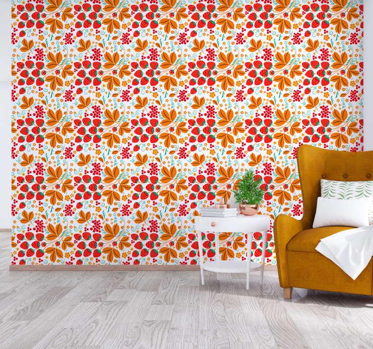 papel de parede flores arranjo floral brilhante - TenStickers
