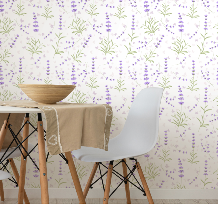 papel de parede flores arranjo floral de lavanda - TenStickers