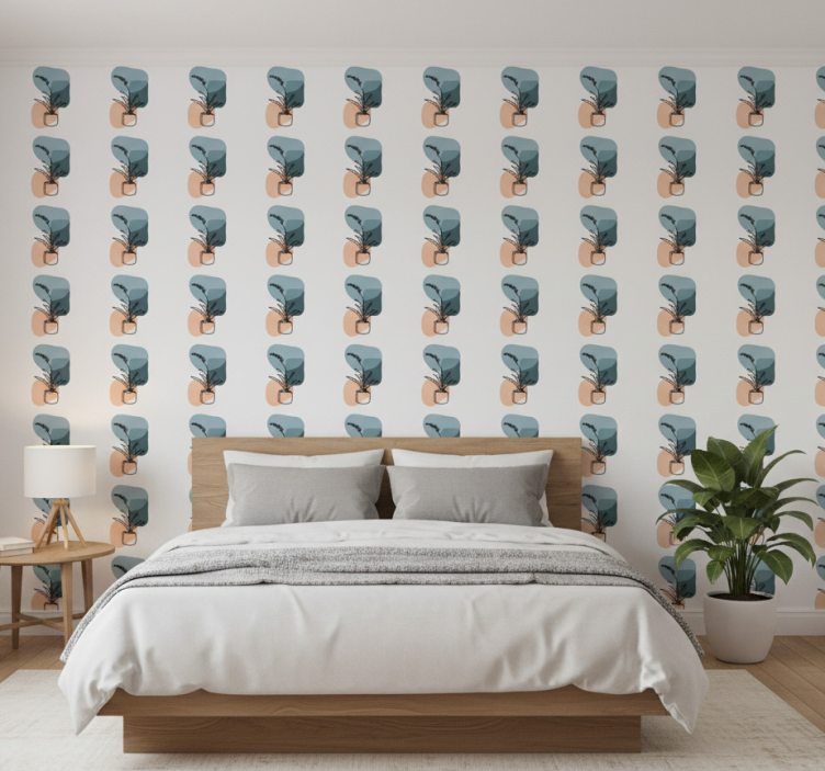 Papel de parede flores com design de orquídeas minimalista - TenStickers