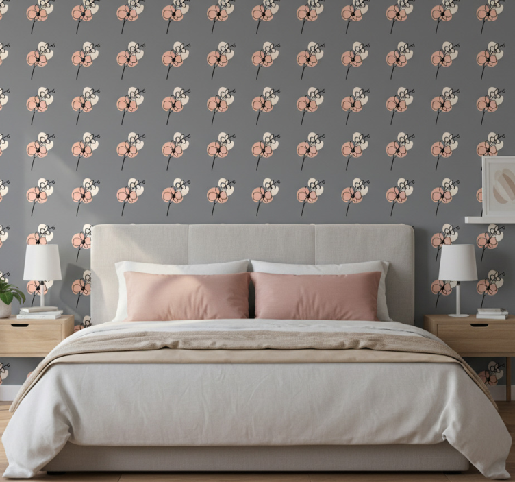 Papel de parede flores design abstrato de orquídeas - TenStickers