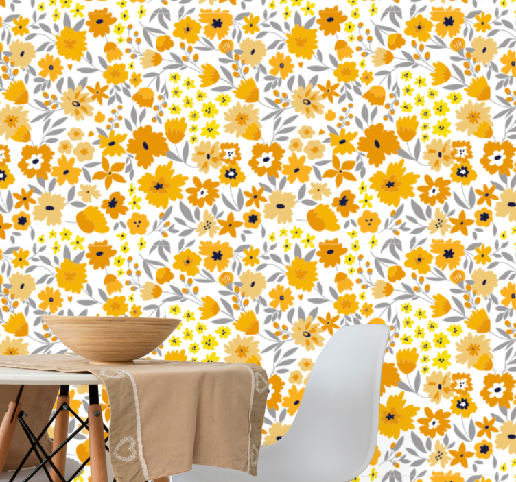 papel de parede flores design de explosão floral - TenStickers