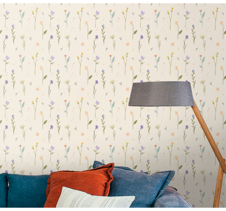 papel de parede flores elegância de flores silvestres - TenStickers