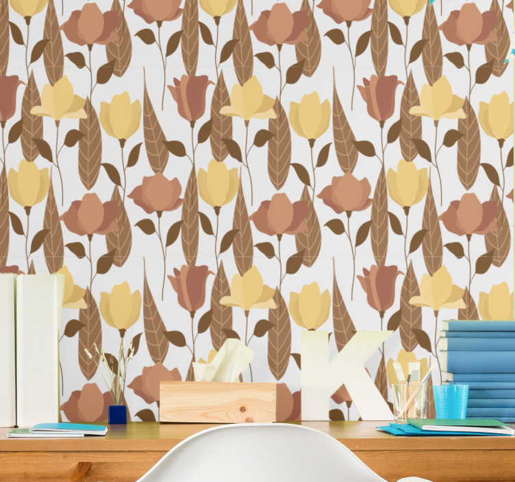 papel de parede flores exibição de arranjo floral - TenStickers