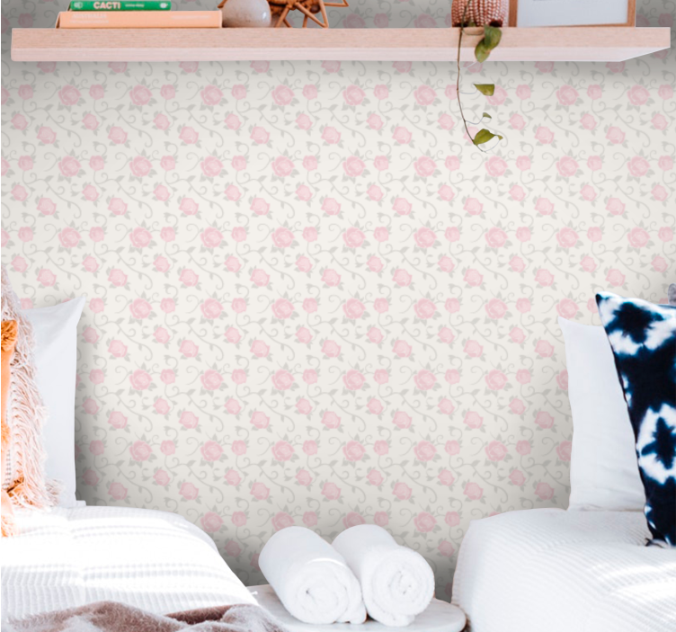 papel de parede floral Florzinhas estilo vintage - TenStickers
