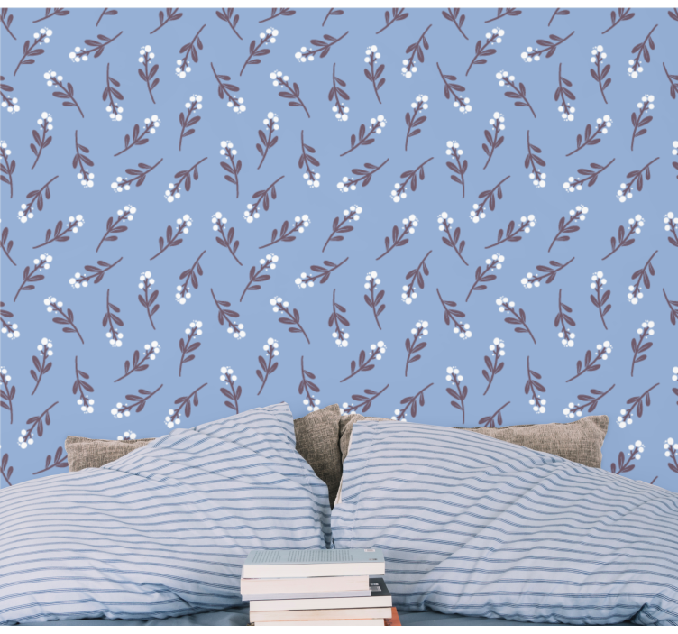 papel de parede flores motivo de ramos florais - TenStickers