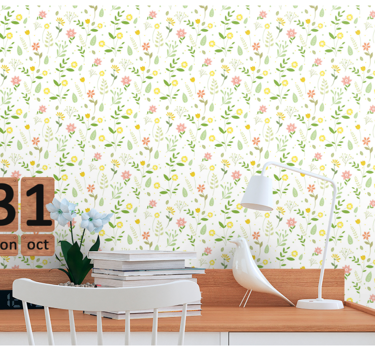 papel de parede flores primavera floral - TenStickers