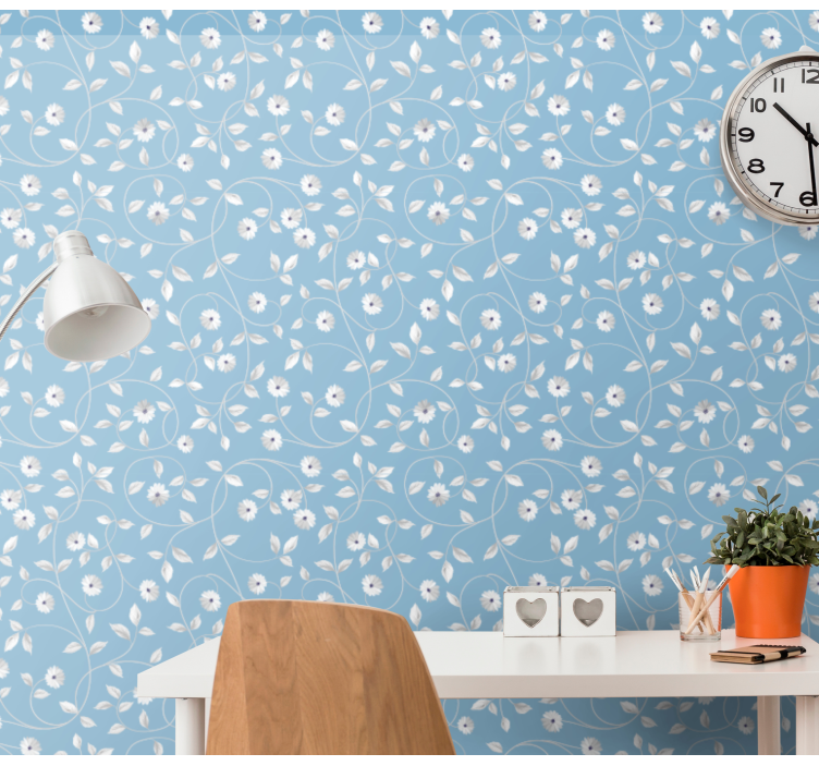 papel de parede flores simplicidade motivo floral - TenStickers