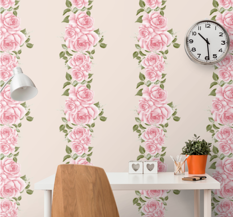 papel de parede flores sotaque de listra floral - TenStickers