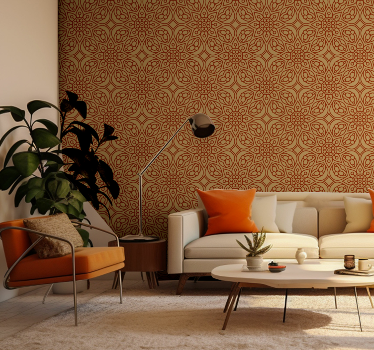 papel de parede floral Elementos de mandala vintage - TenStickers