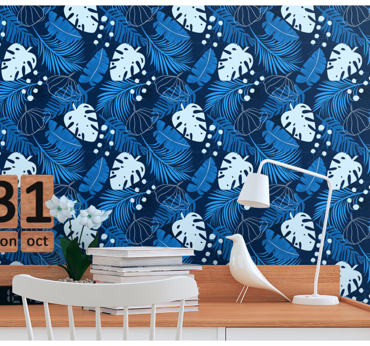 Papel de parede folhas design de monstro tropical - TenStickers
