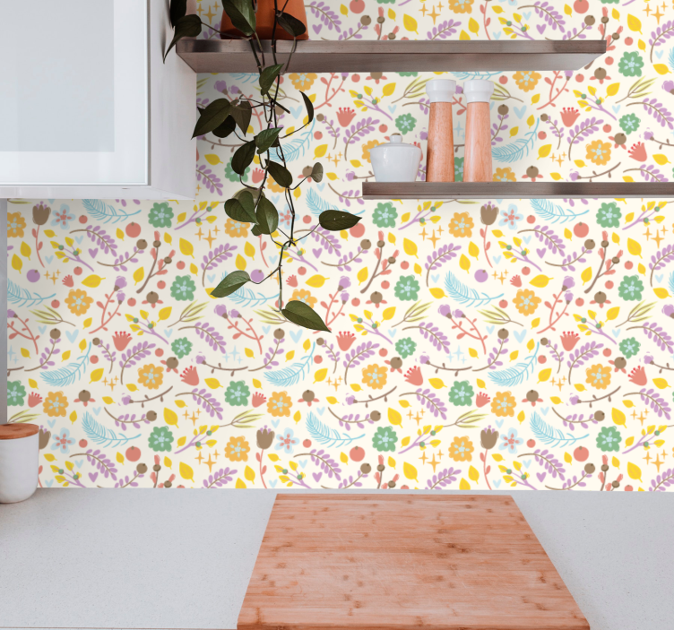 Papel de parede folhas jardim botânico - TenStickers