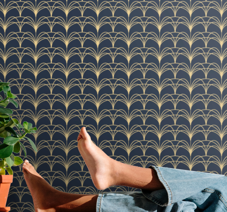 papel de parede formas geométricas arcos art déco - TenStickers