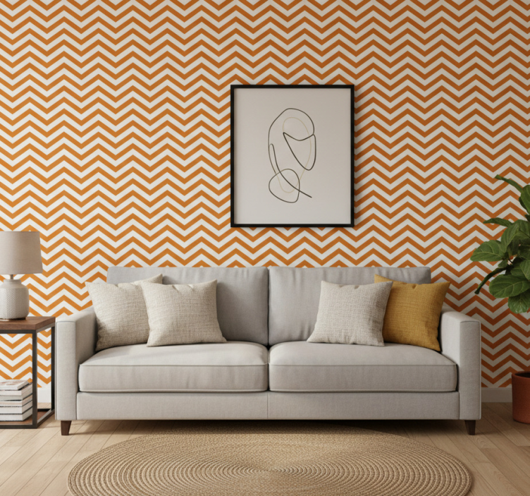 Papel de parede formas geométricas charme chevron - TenStickers