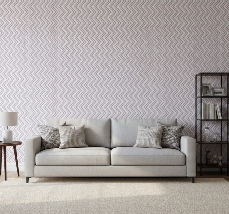 Papel de parede formas geométricas chevron zigzag - TenStickers
