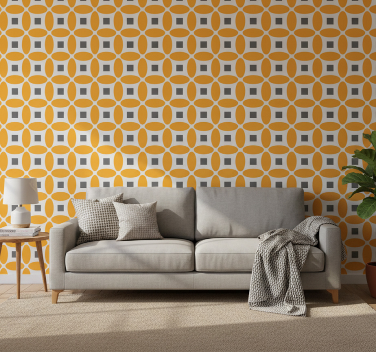 Papel de parede formas geométricas círculos geométricos - TenStickers