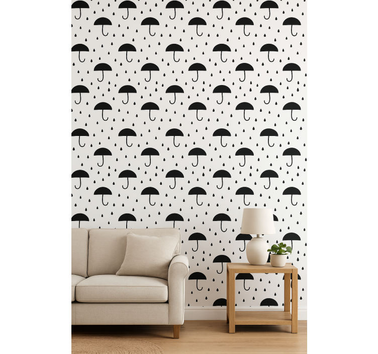 Papel de parede formas geométricas gotas de chuva - TenStickers