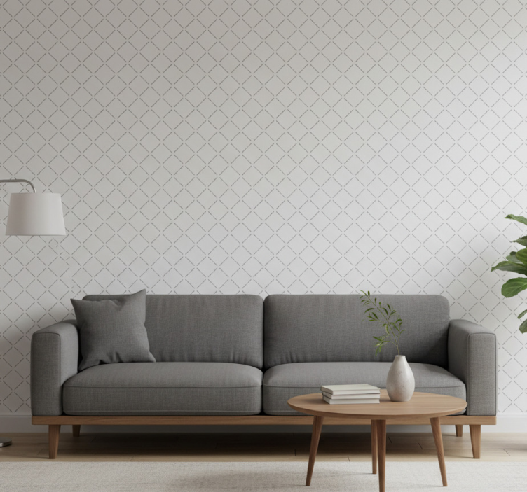 Papel de parede formas geométricas linha contínua - TenStickers