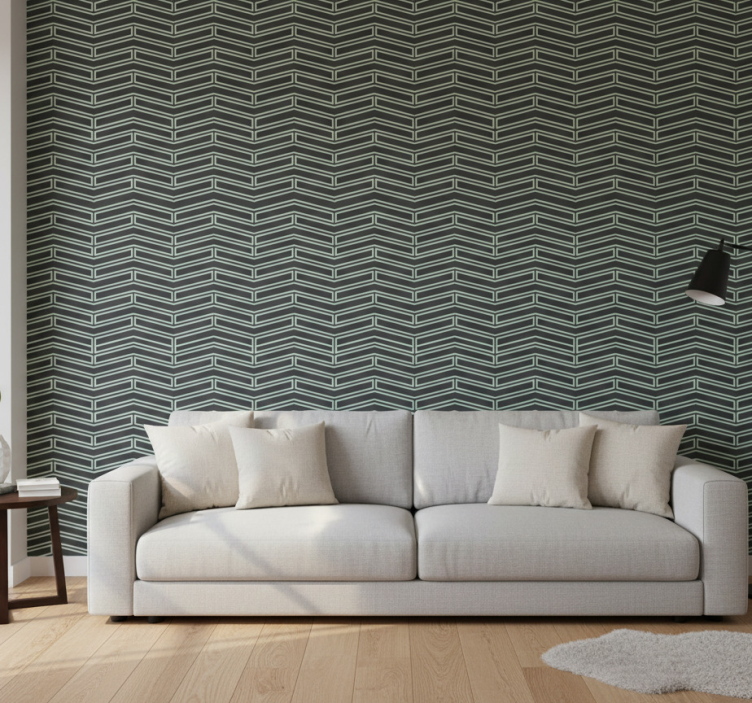 Papel de parede formas geométricas linhas chevron - TenStickers