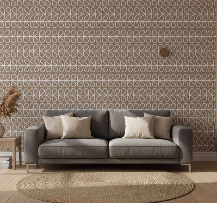 Papel de parede formas geométricas padrão laço geométrico - TenStickers