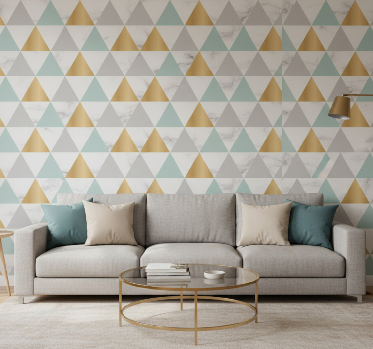 Papel de parede formas geométricas triade geométrica - TenStickers