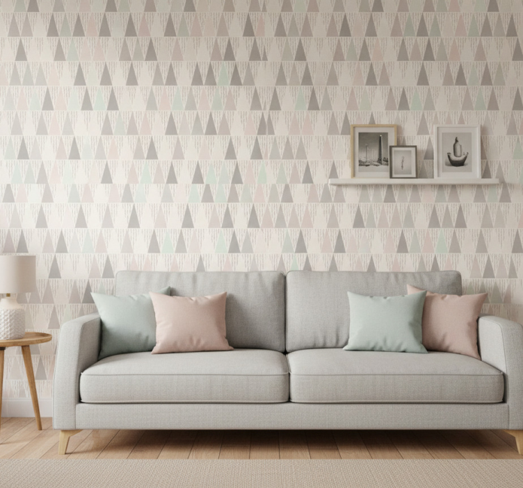 Papel de parede formas geométricas triangulares - TenStickers