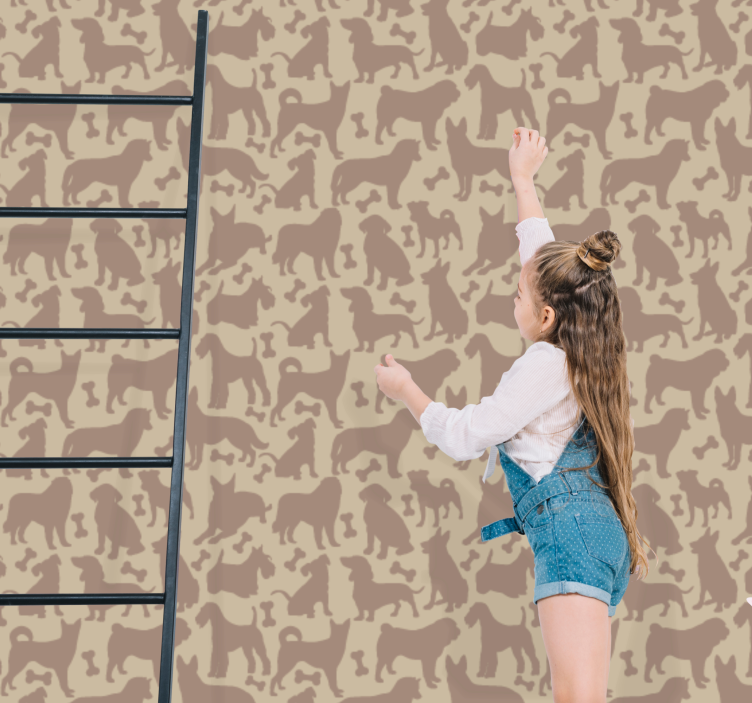 Papel de parede cães motivos felinos - TenStickers