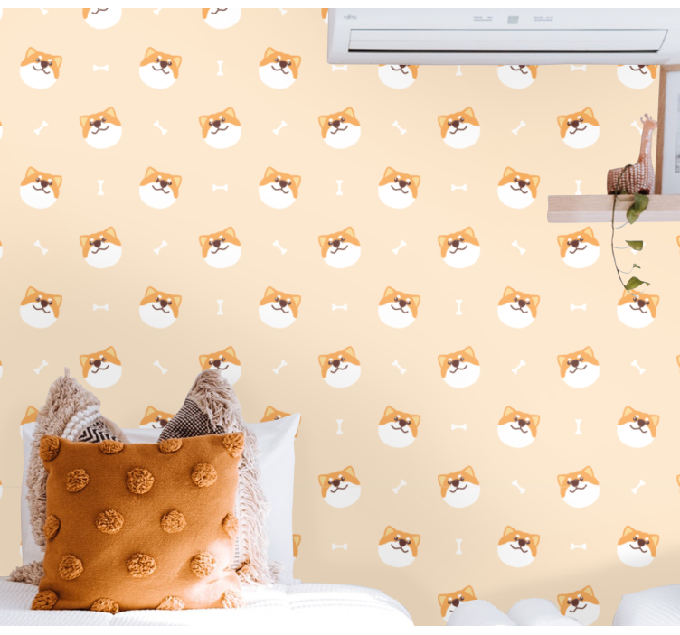 Papel de parede gatos padrão divertido felino - TenStickers