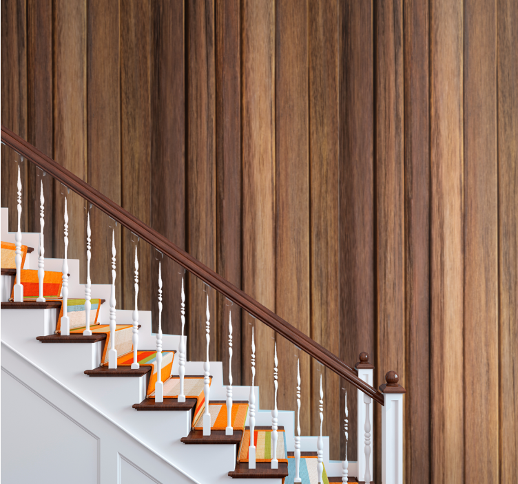 papel de parede madeira Parede e piso de madeira com superfície e - TenStickers